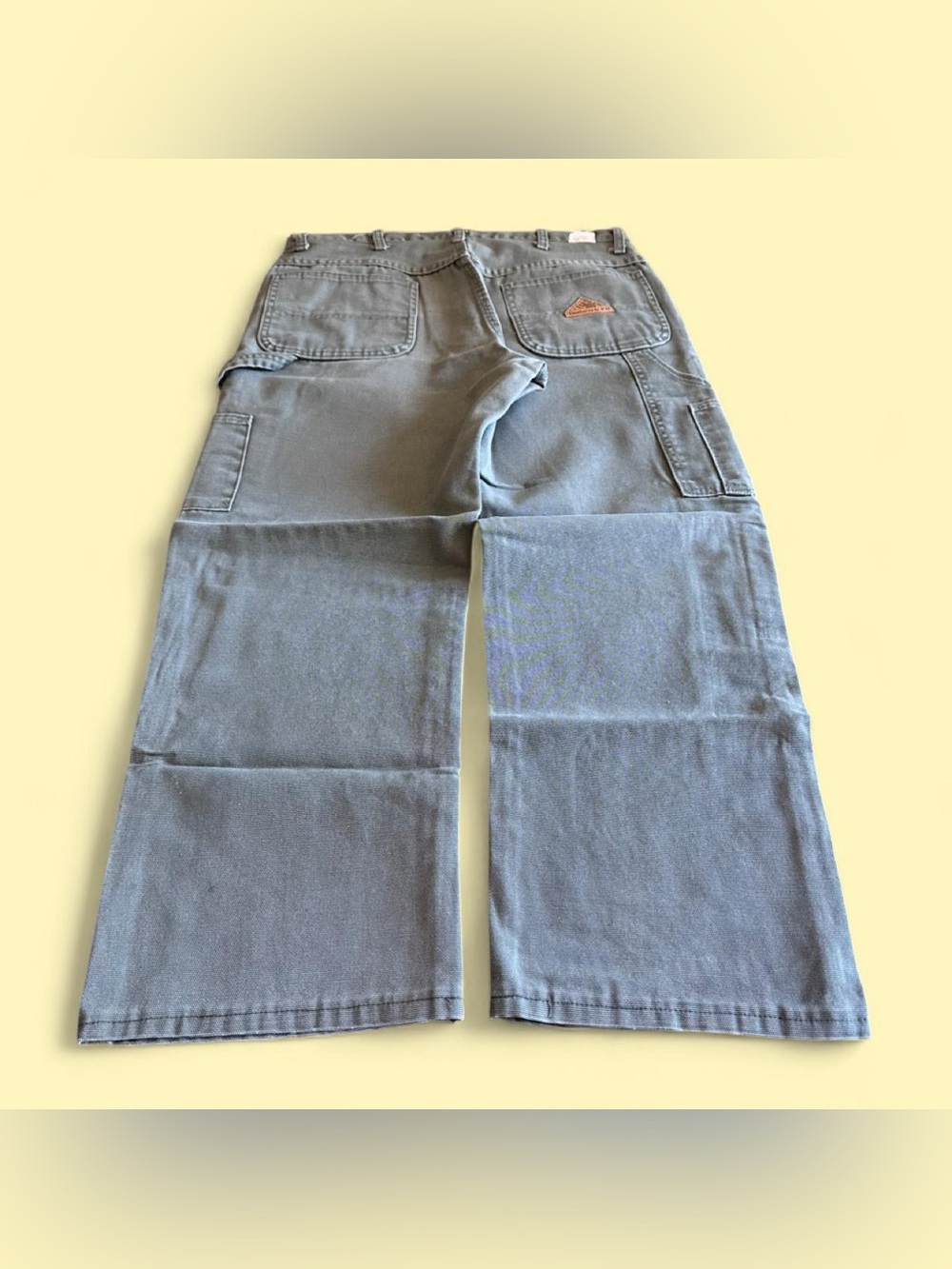 Bulwark FR Carpenter Work Pants Olive Green Faded Men’s 34x30